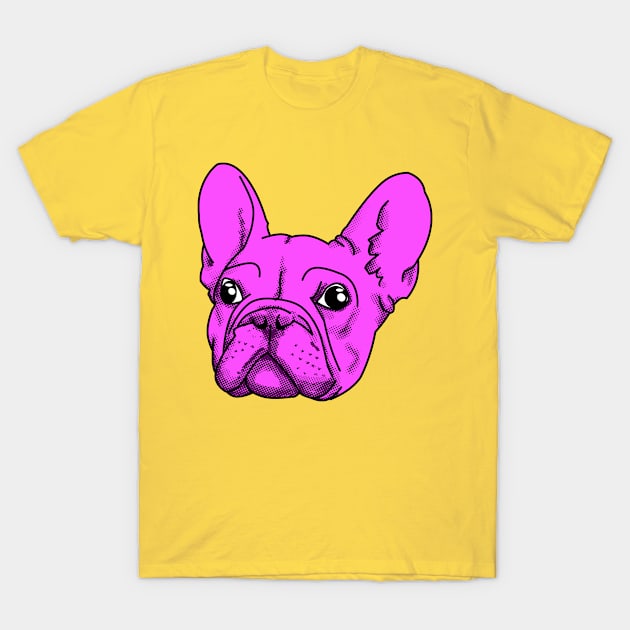 Cool Purple French BullDog T-Shirt by AwePup